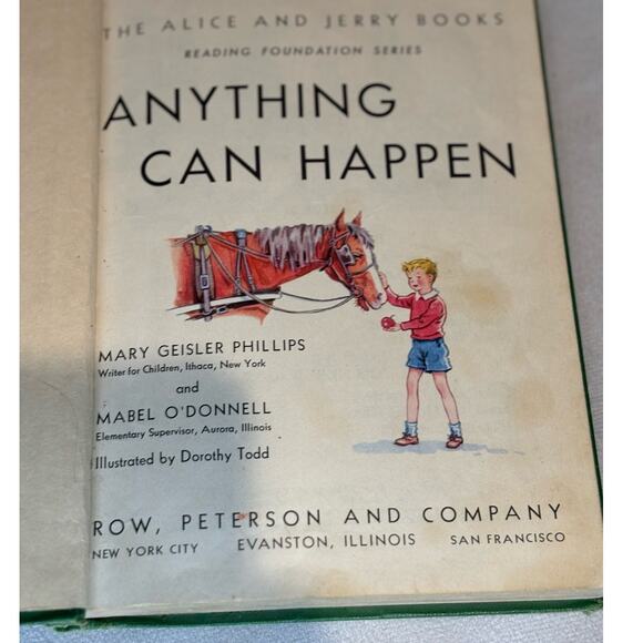 VTG 1940 Anything Can Happen, Alice and Jerry Book, Reading Foundation Series - Picture 3 of 5